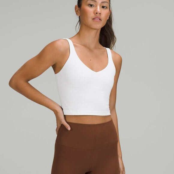 Lululemon White Align Tank Top Size 10 Nulu Fabric Minimalist Core - Picture 1 of 6